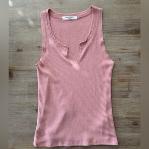 Project Social T Dusty Pink Ribbed Tank Top